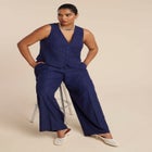 Pinstripe Suit Vest image number null