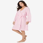 Short Eyelet Wrap Robe image number null