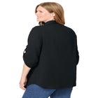 Pintucked Button Down Gauze Shirt image number null