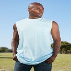 Shrink-Less Longer-Length Lightweight Muscle Pocket Tee image number null