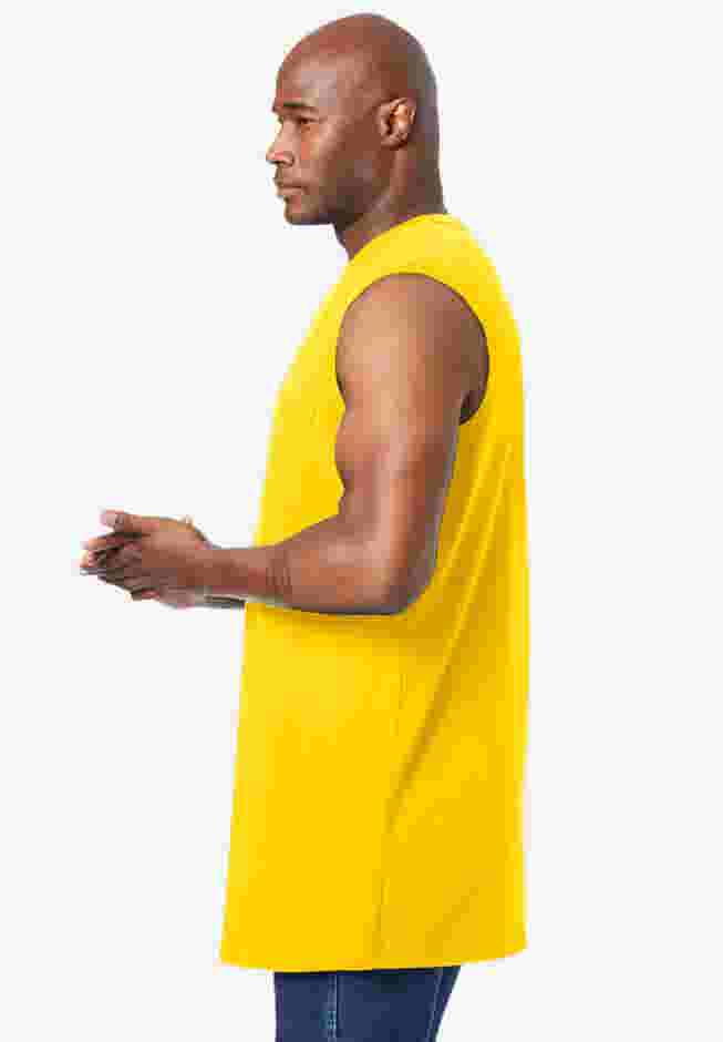 Shrink-Less Longer-Length Lightweight Muscle Pocket Tee image number 2