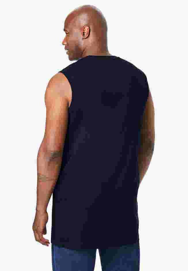 Shrink-Less Longer-Length Lightweight Muscle Pocket Tee image number 1