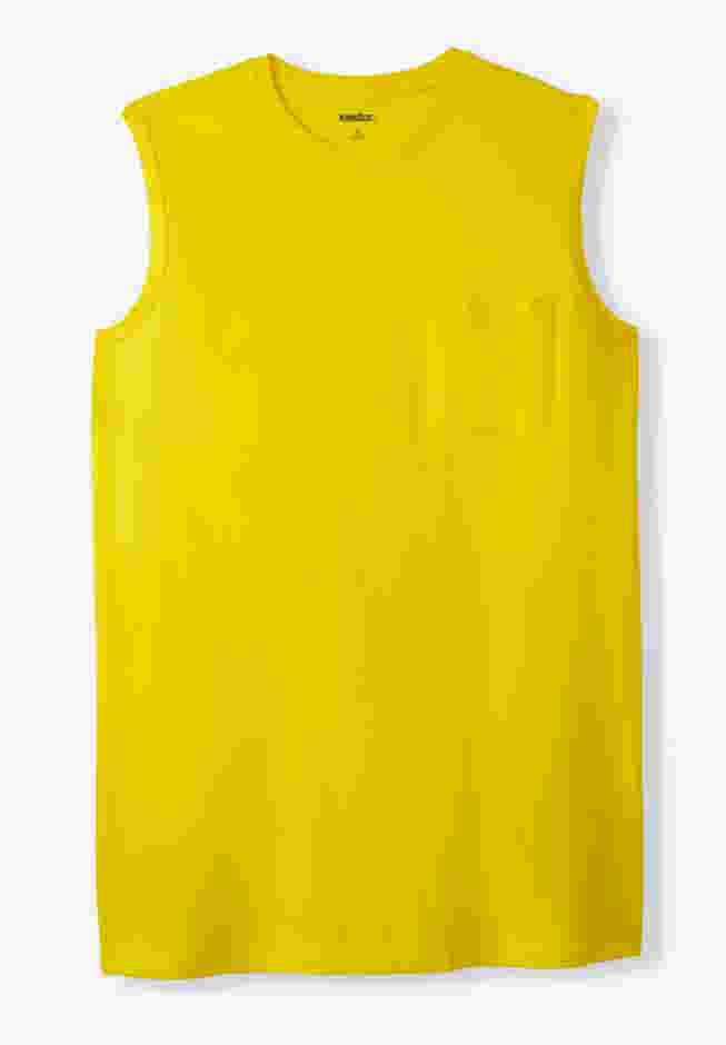 Shrink-Less Longer-Length Lightweight Muscle Pocket Tee image number 0