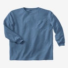 Shrink-Less Lightweight Longer-Length Long-Sleeve Crewneck Pocket Tee image number null
