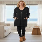 Waffle Mega Length Zip Hoodie image number null