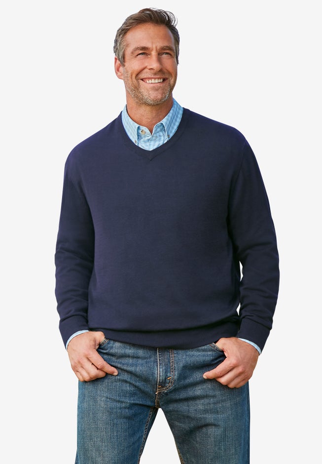 Pima V-Neck Sweater image number null