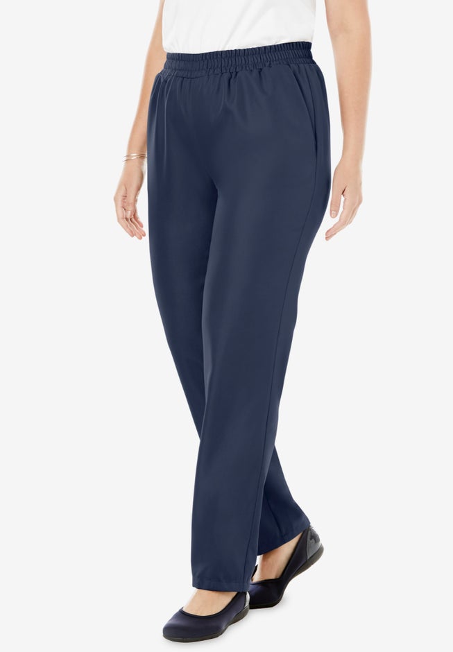 Woven Hassle-Free Pull-On Pants image number 1