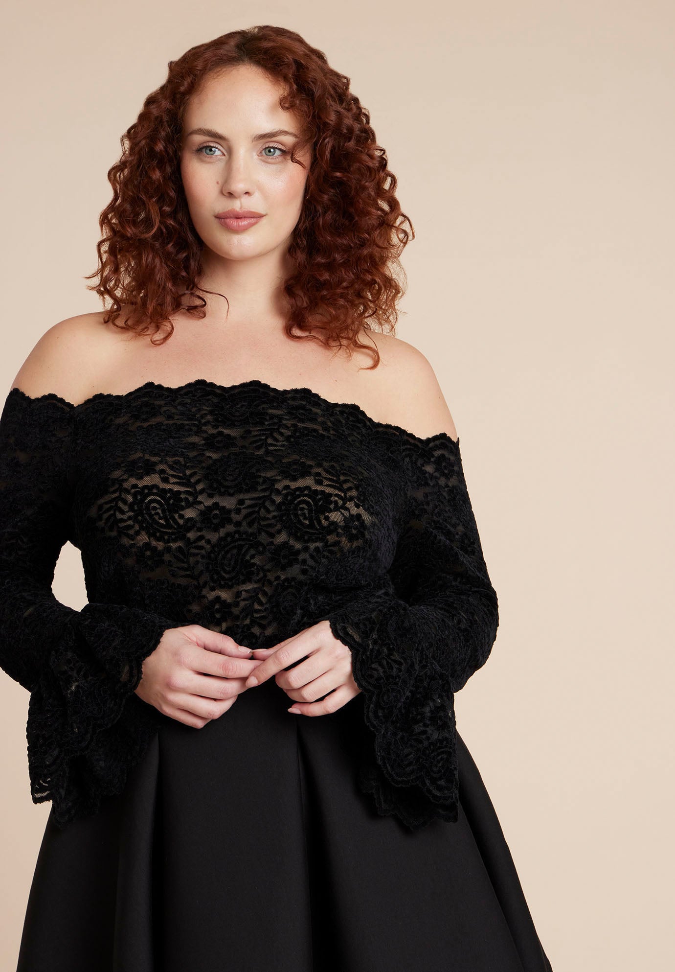 Off The Shoulder Lace Top image number 3