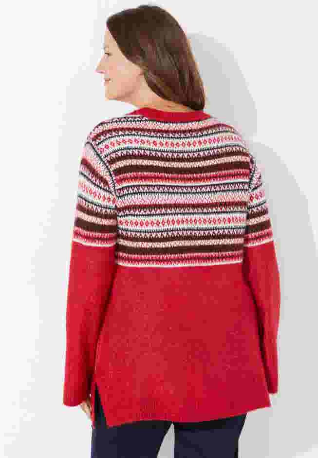 Fair Isle Pullover Sweater image number 1