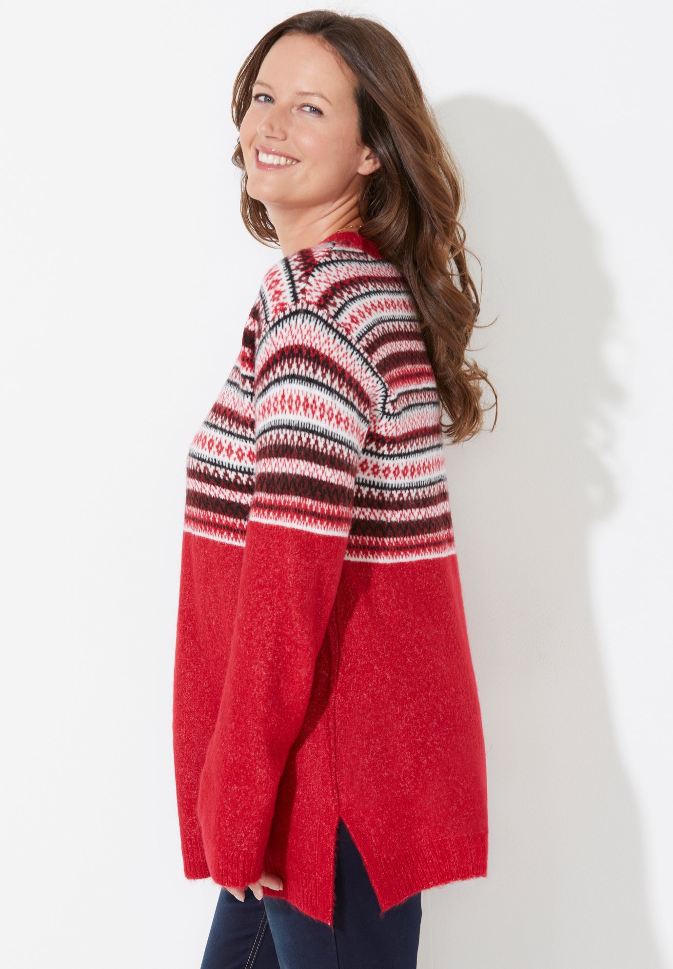 Fair Isle Pullover Sweater image number 2