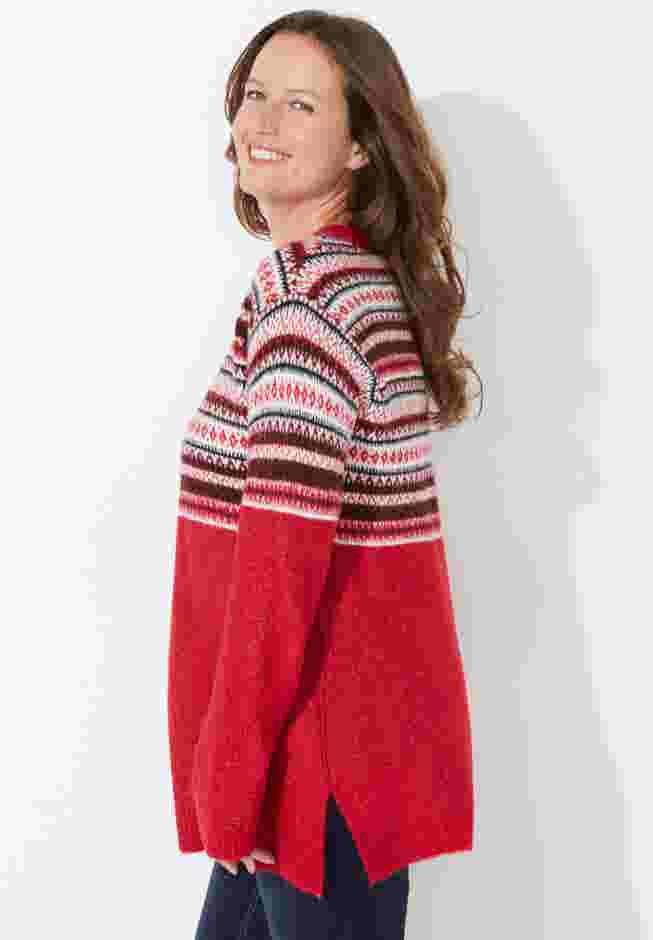 Fair Isle Pullover Sweater image number 2