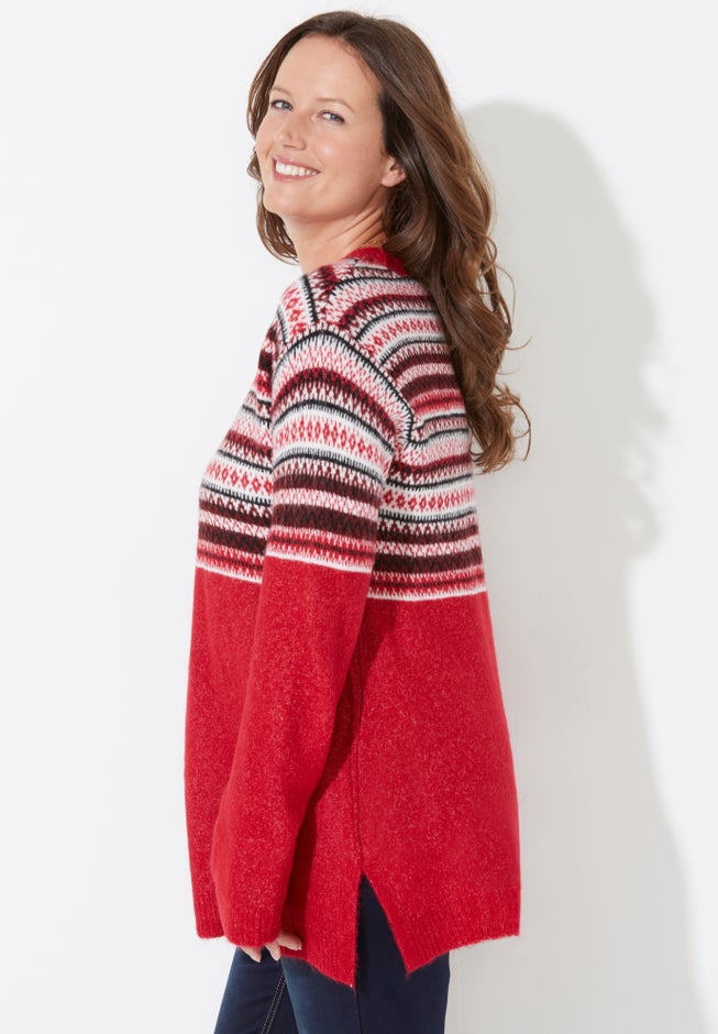 Fair Isle Pullover Sweater image number 2