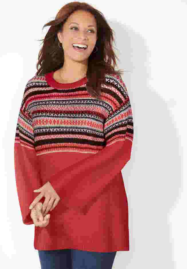 Fair Isle Pullover Sweater image number 0