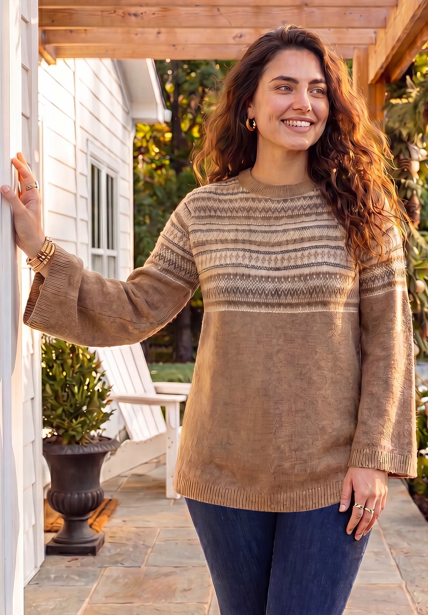 Fair Isle Pullover Sweater image number 0