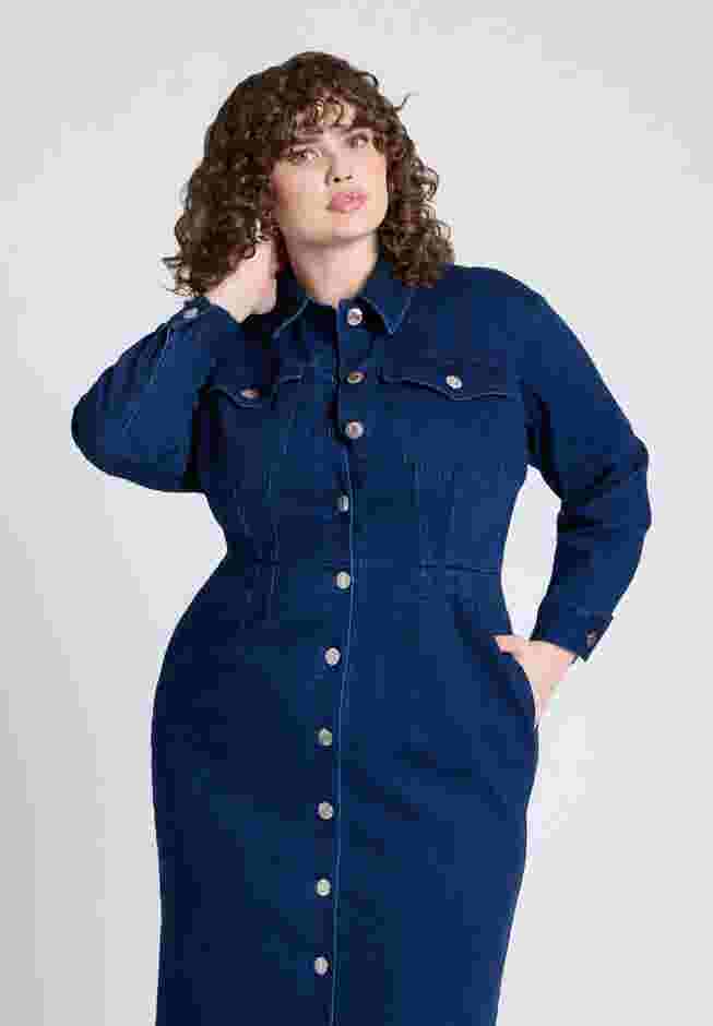 Denim Fitted Dress image number 2