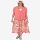 Lightweight Short Sleeve V-Neck Cardigan image number null