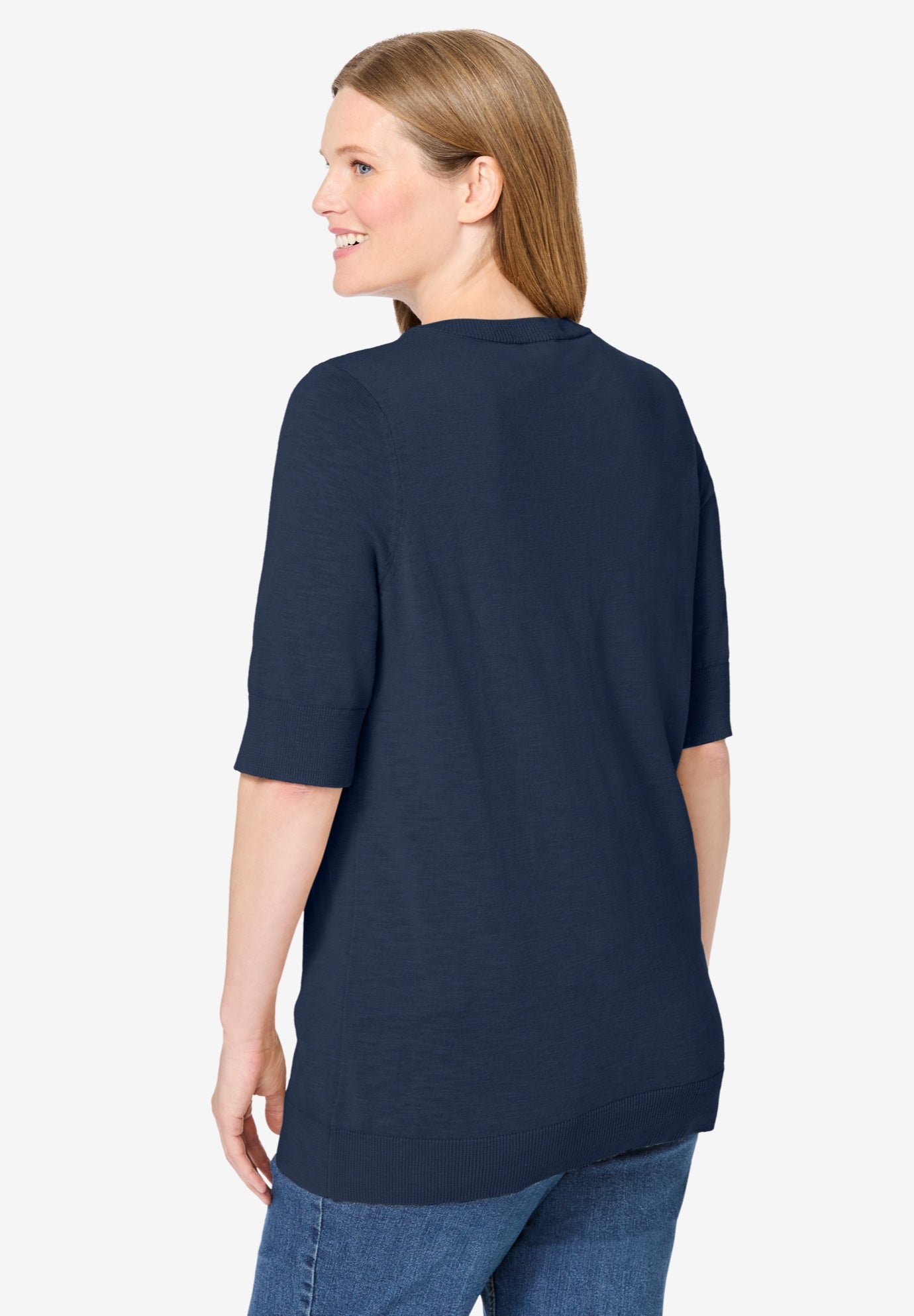 Lightweight Short Sleeve V-Neck Cardigan image number 2