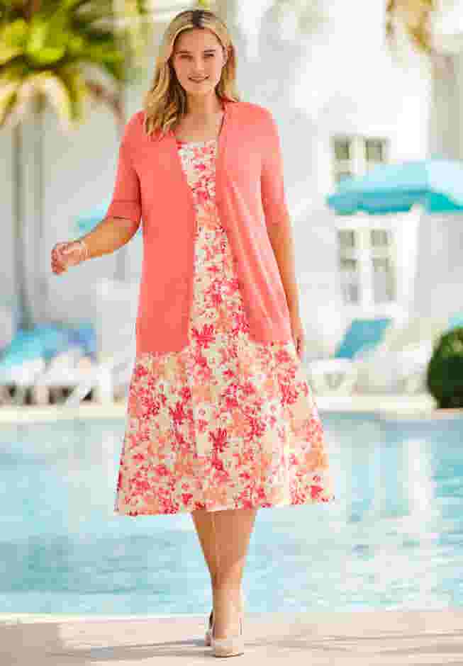 Lightweight Short Sleeve V-Neck Cardigan image number 6