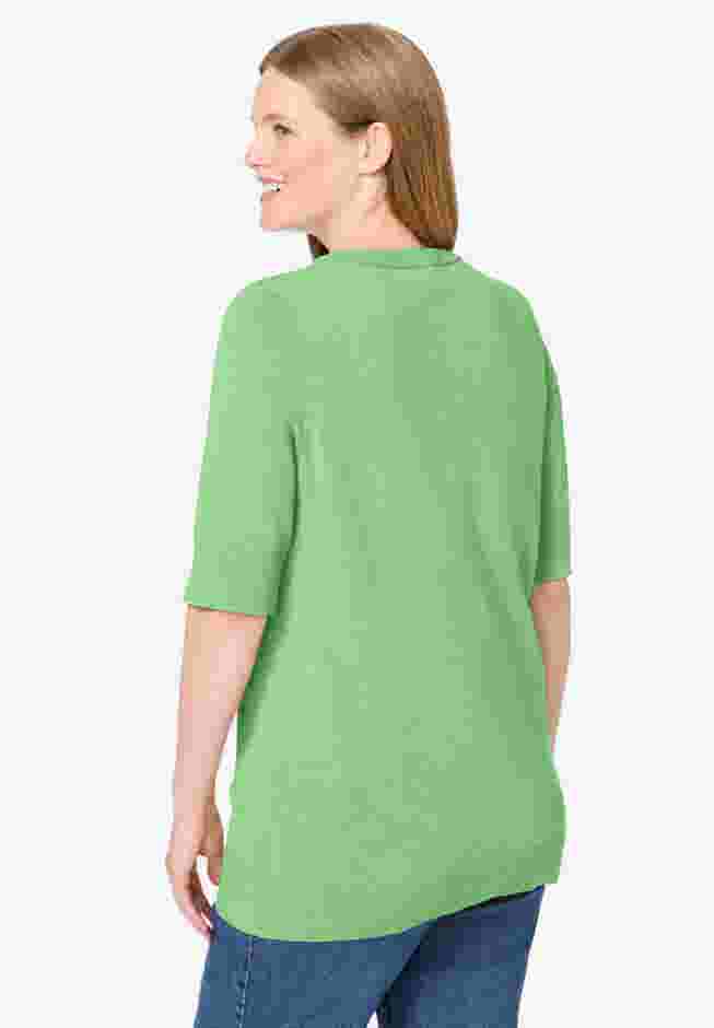 Lightweight Short Sleeve V-Neck Cardigan image number 1