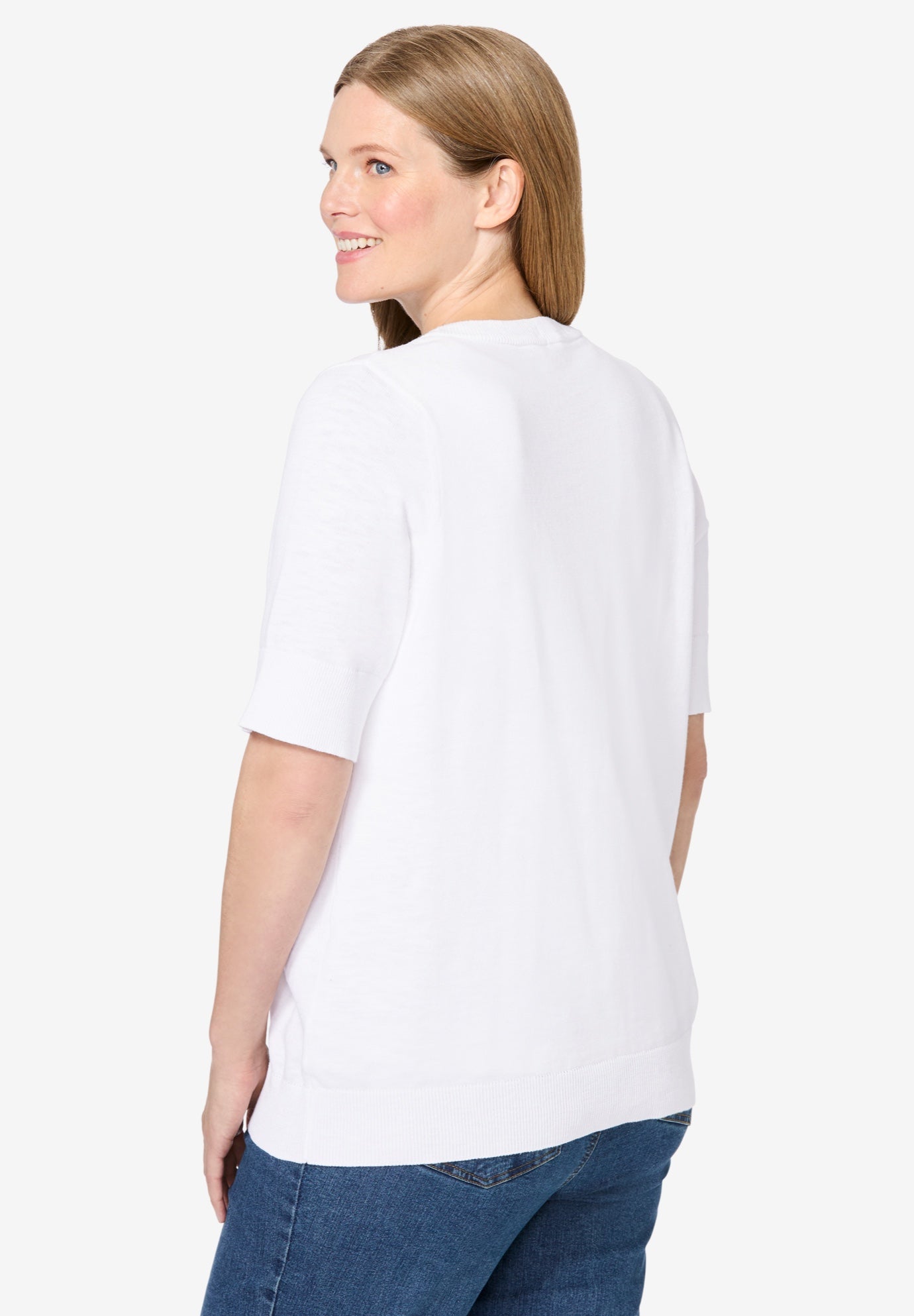 Lightweight Short Sleeve V-Neck Cardigan Sweater image number 1