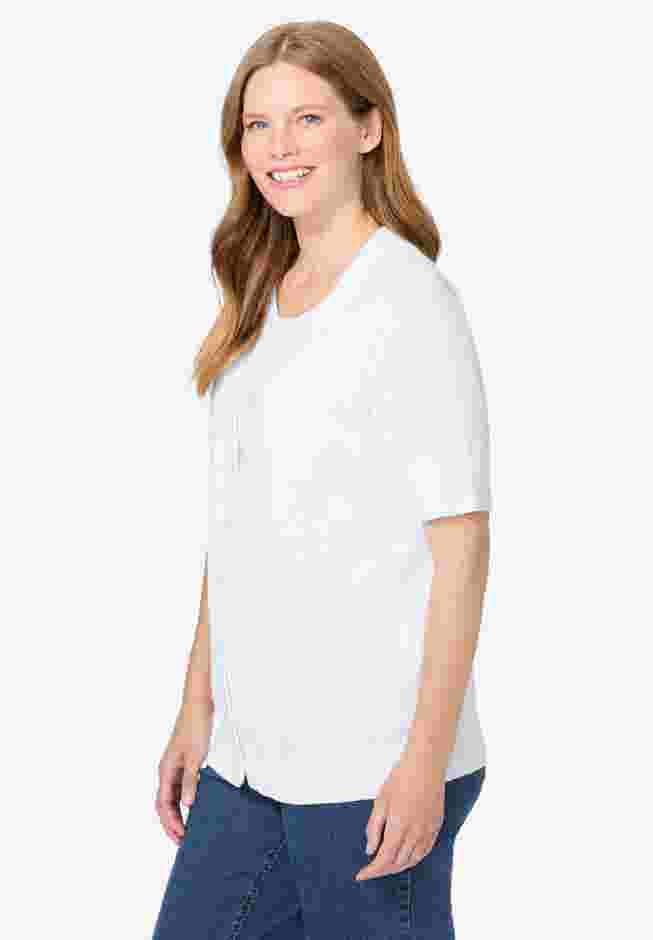 Lightweight Short Sleeve V-Neck Cardigan image number 2