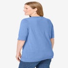 Lightweight Short Sleeve V-Neck Cardigan Sweater image number 2