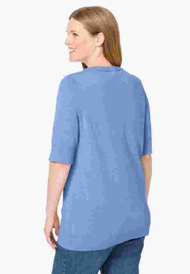 Lightweight Short Sleeve V-Neck Cardigan image number 1