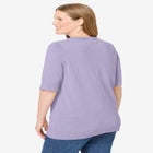 Lightweight Short Sleeve V-Neck Cardigan Sweater image number null