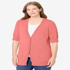 Lightweight Short Sleeve V-Neck Cardigan image number null