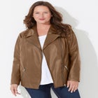 Faux Leather Moto Jacket image number null