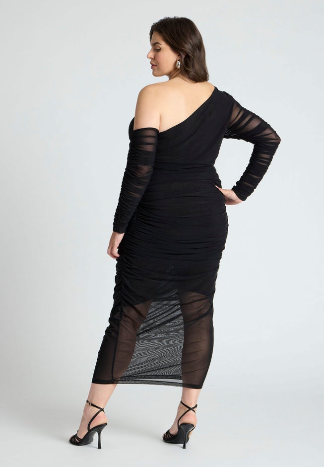 Ruched Asym Maxi Dress image number 1