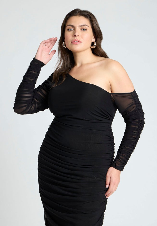 Ruched Asym Maxi Dress image number 2