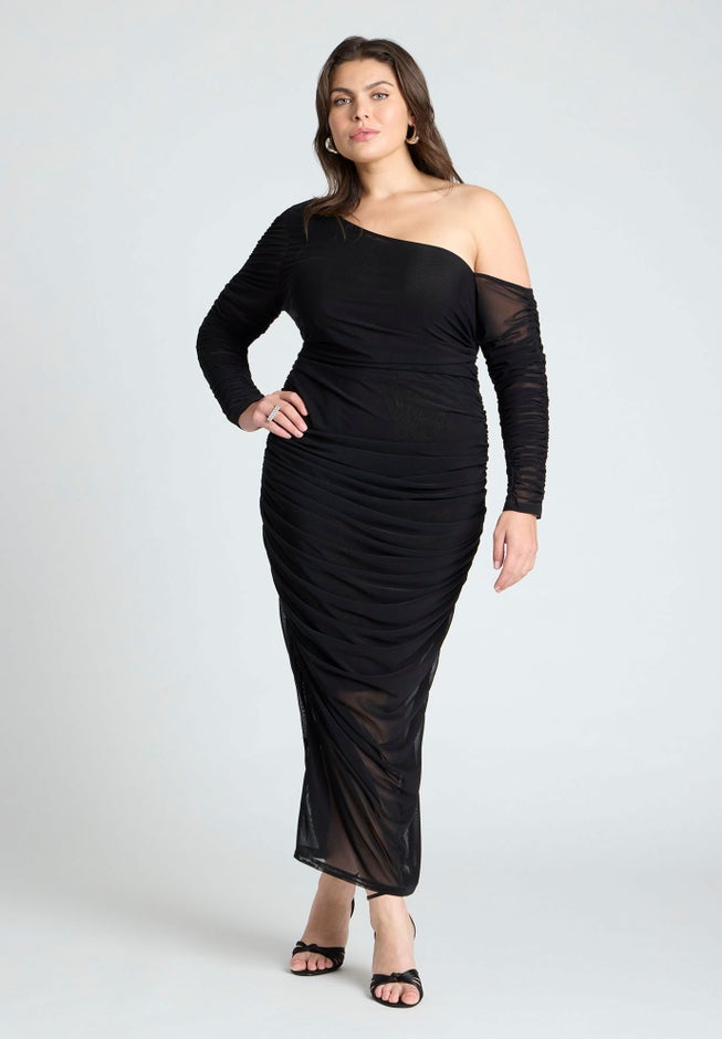 Ruched Asym Maxi Dress image number 0