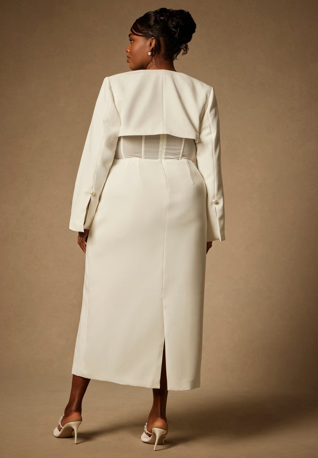 Bridal by ELOQUII Woven Jacket image number 1