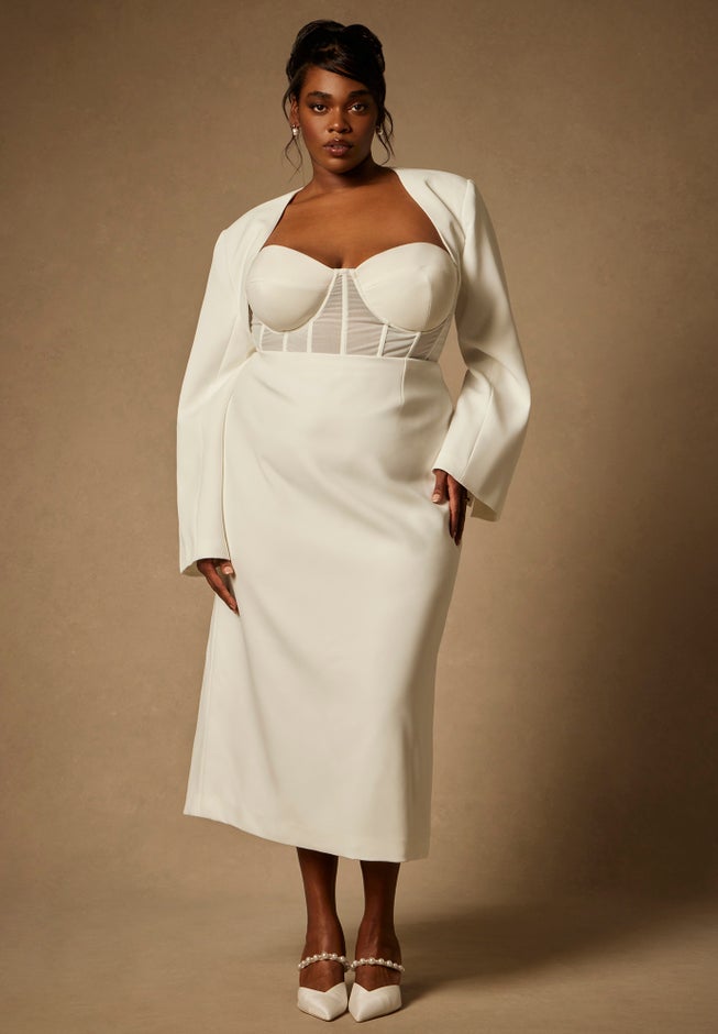 Bridal by ELOQUII Woven Jacket image number 2