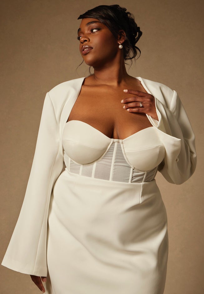 Bridal by ELOQUII Woven Jacket image number 0