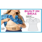 Split-Neck Long Sleeve Swim Tee with Built-In Bra image number null