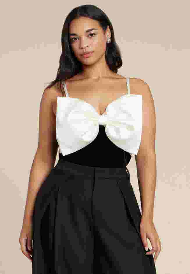Contrast Bow Bodysuit image number 0
