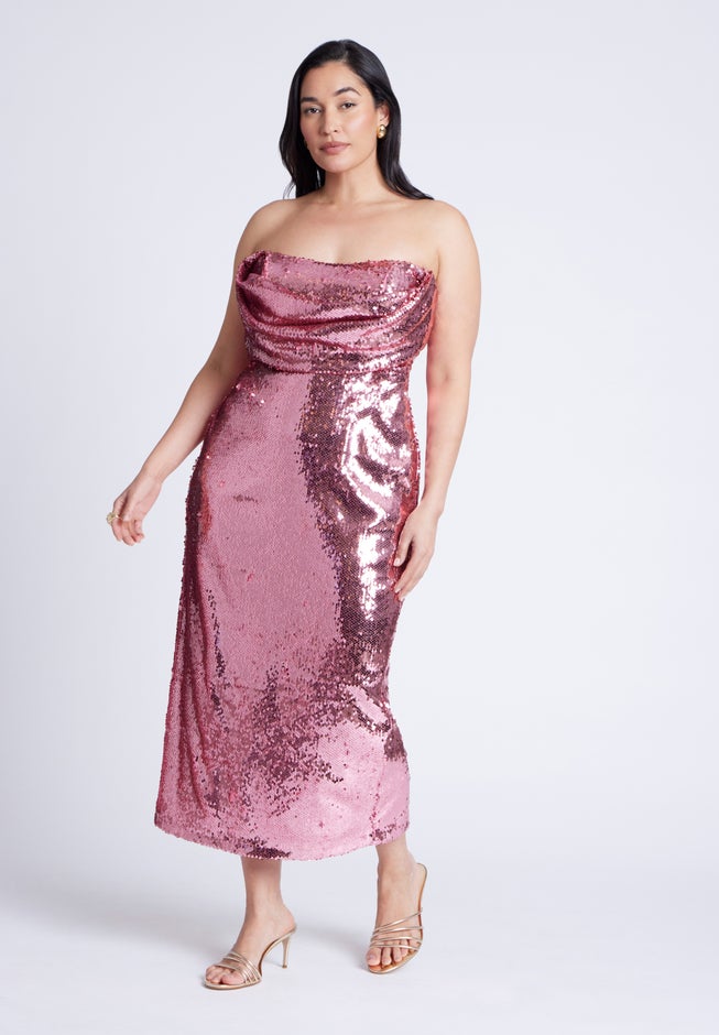 Corset Bodice Sequin Dress image number null