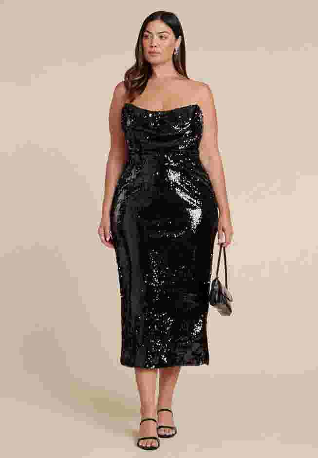 Corset Bodice Sequin Dress image number 0
