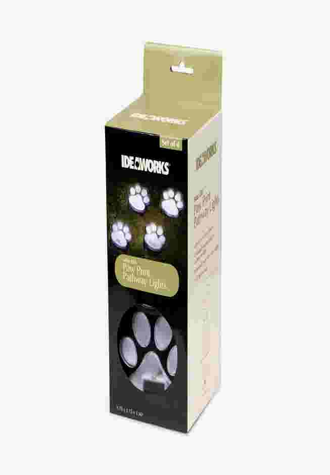 Paw Print Pathway Lights, Set of 4 image number 4