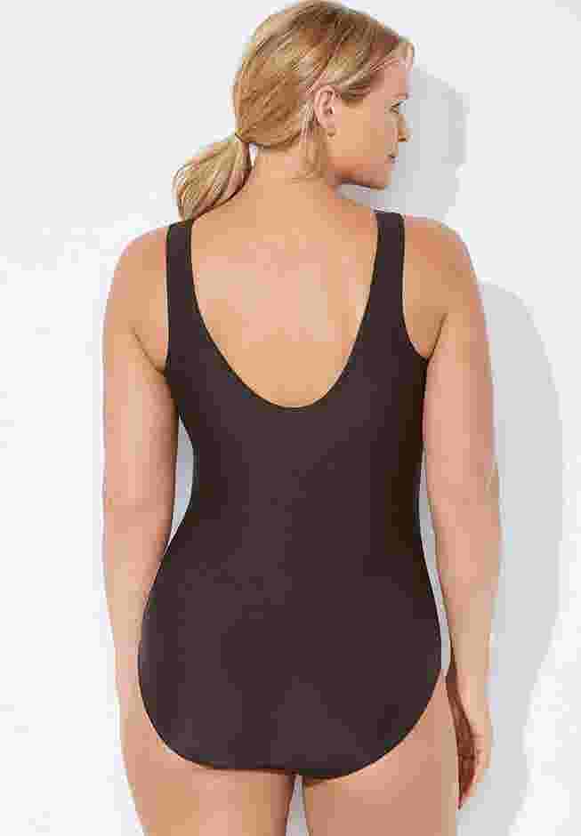 Chlorine Resistant High Neck One Piece Swimsuit image number 1