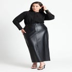 Pointed Collar Button Up Shirt image number null