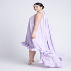  High Low Dramatic Ruffle Detail Dress image number null