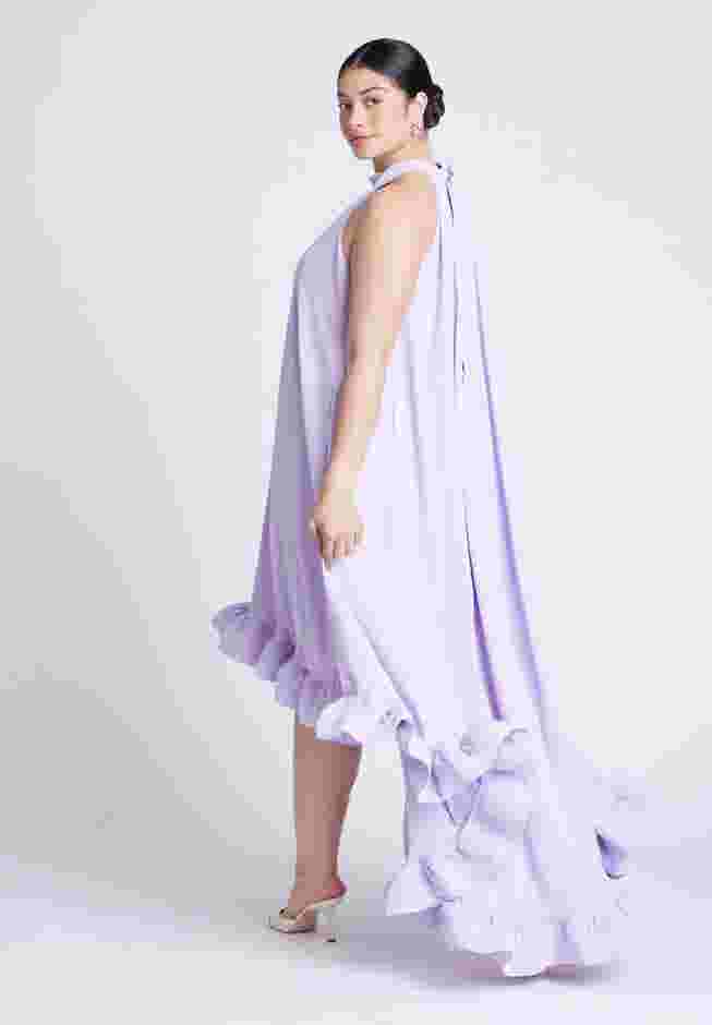  High Low Dramatic Ruffle Detail Dress image number 3