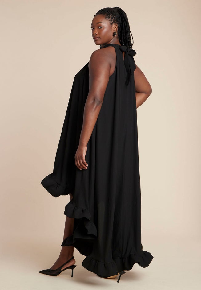 High Low Dramatic Ruffle Detail Dress image number 1
