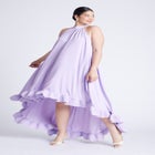  High Low Dramatic Ruffle Detail Dress image number null