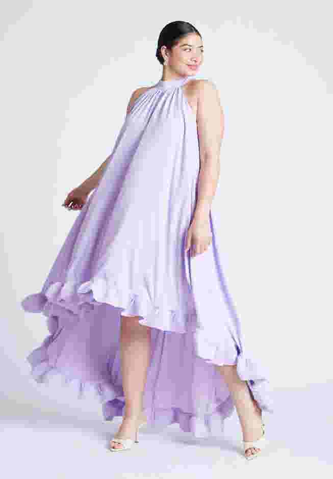  High Low Dramatic Ruffle Detail Dress image number 0