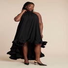  High Low Dramatic Ruffle Detail Dress image number null