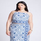 Printed Cropped Tank Top image number null